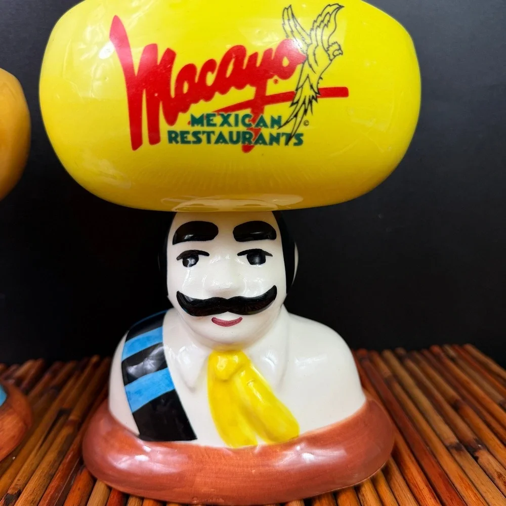 Macayo's Mexican Restaurants Margarita Mug Set, Ceramic Salsa, Chips, guacamole